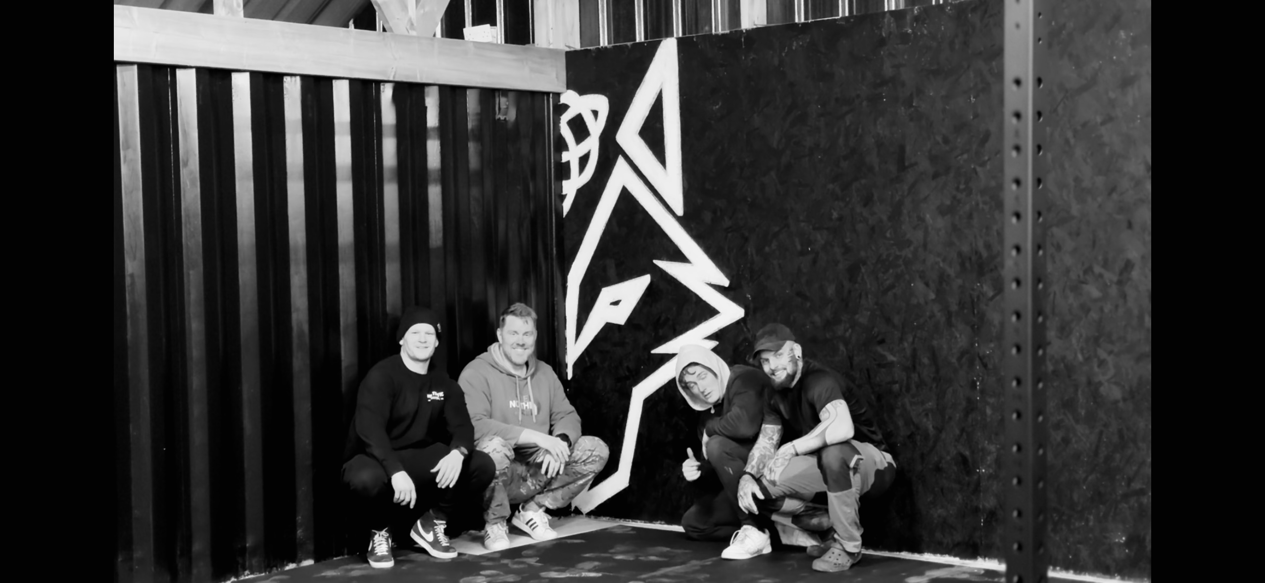 Darren, Joel, Serj and James during the Awakening Strength build